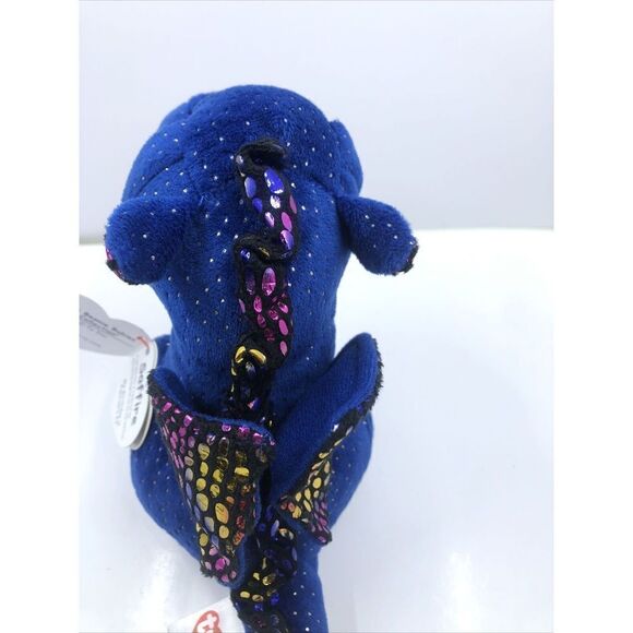 NEW Ty Beanie Boos 6 INCH Saffire BLUE SPECKLED DRAGON SMALL Plush Animal Toy - Picture 11 of 14